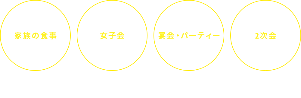 どんなシーンにも、みんな嬉しい！